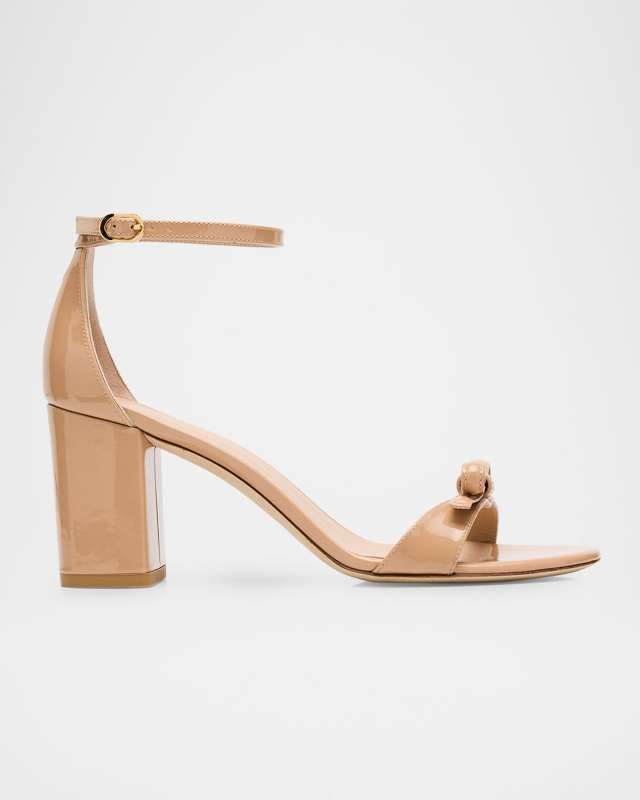 Nudist Felicity Patent Leather Ankle-Strap Sandals
